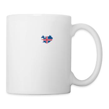 Island Herzschlag Flagge Vintage Island - Tasse - Weiß - Rechts