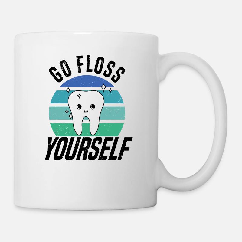 Dentiste Prothésiste dentaire Rétro dentiste Dent - Mug blanc - blanc