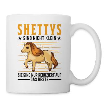 Shetland Pony Klein Shetty Shetlandpony - Tasse - Weiß - Rechts