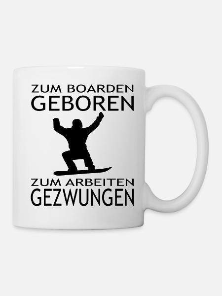 Snowboard Snowboarder - Tasse - Weiß
