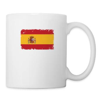 Spanien Herzschlag Flagge Vintage Spanien - Tasse - Weiß - Rechts