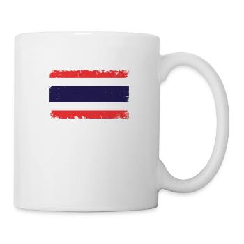 Thailand Herzschlag Flagge Vintage Thailand - Tasse - Weiß - Rechts