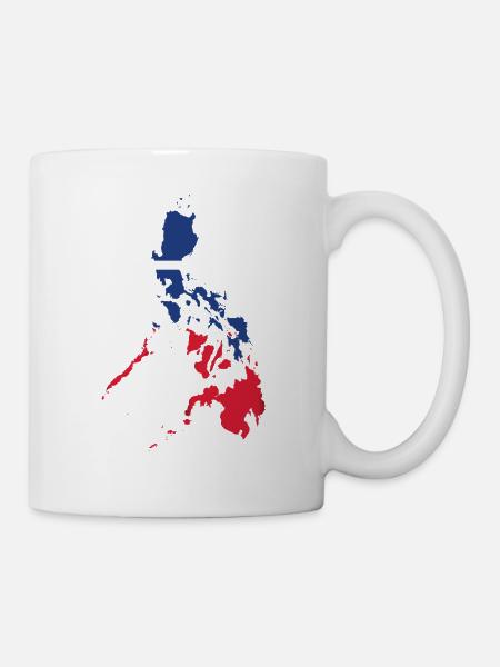 Philippinen Herzschlag Flagge Vintage Philippinen - Tasse - Weiß
