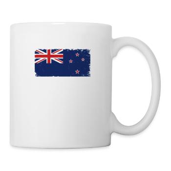 New Zealand Heartbeat Flag Vintage New Zealand - Mug - white - Right