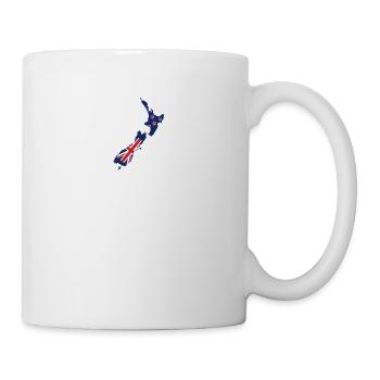New Zealand Heartbeat Flag Vintage New Zealand - Mug - white - Right