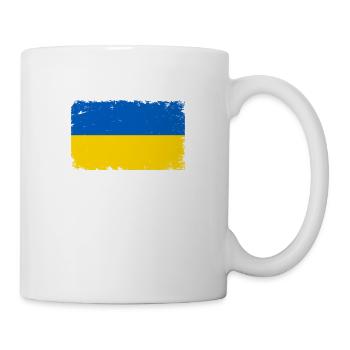 Ukraine Heartbeat Flag Vintage Ukraine - Mug - white - Right