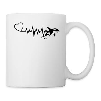 Orca Schwertwal Killerwal Herzschlag - Tasse - Weiß - Rechts