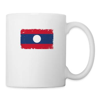 Laos Heartbeat Flag Vintage Laos - Mug blanc - blanc - Droite