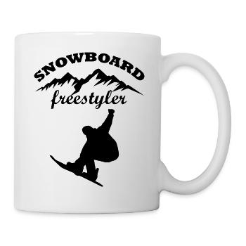 Snowboard Snowboarder - Tasse - Weiß - Rechts