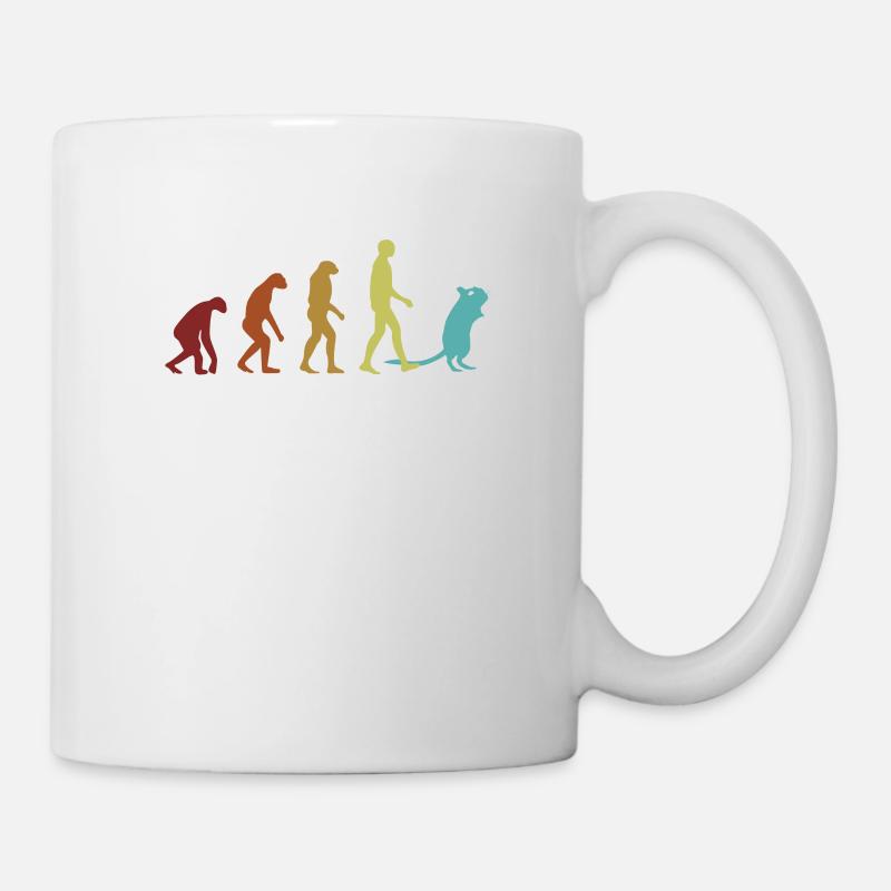 Degu Evolution Nagetier Strauchratte Ratte - Tasse - Weiß