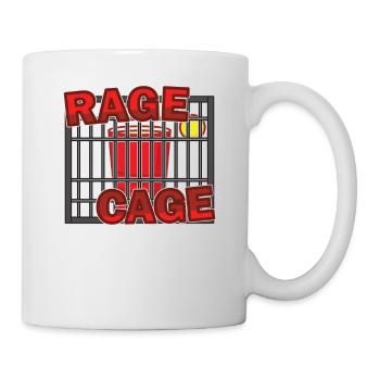 Rage Cage Trinken Alkohol Party - Tasse - Weiß - Rechts