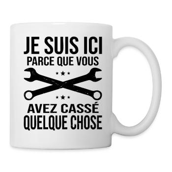 Citation Drôle De Génie Mécanique Pour Mécanicien - Mug blanc - blanc - Droite