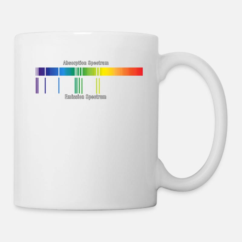 Absorptionsspektrum und Emissionsspektrum - Tasse - Weiß