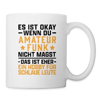 Amateurfunker mein Hobby Hobbyfunk Funkamateur - Tasse - Weiß - Rechts