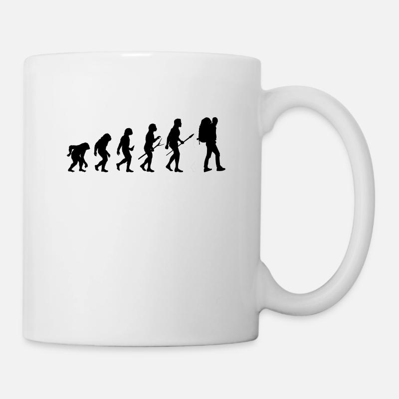 Wandern Wanderer Evolution - Tasse - Weiß