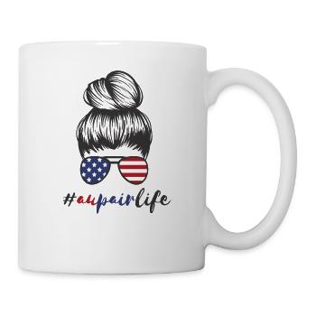 Au Pair Amerika USA Auslandsjahr #Aupairlife - Tasse - Weiß - Rechts