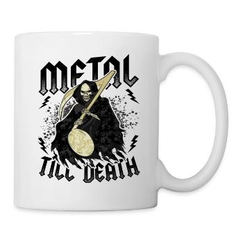 Metal Till Death Heavy Metal Band Death Metal - Mug - white - Right