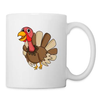 Truthahn - Tasse - Weiß - Rechts