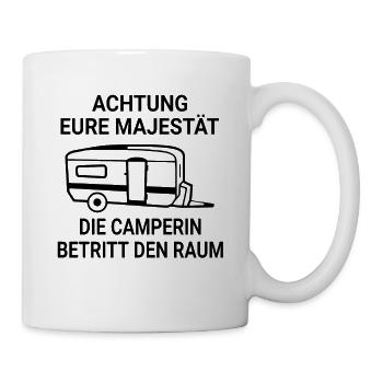 Lustiger Campen Camping Spruch - Tasse - Weiß - Rechts