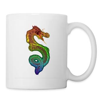 Chinesischer Drache - Tasse - Weiß - Rechts