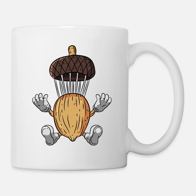 Fallschirm Eichel Eiche Baum - Tasse - Weiß