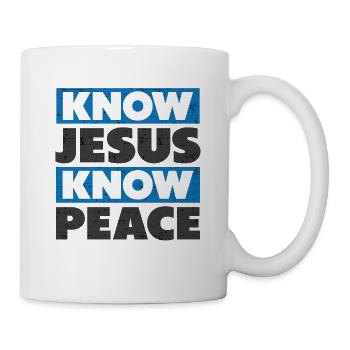 Know Jesus Know Peace Christian Jesus Faith Christ - Mug - white - Right
