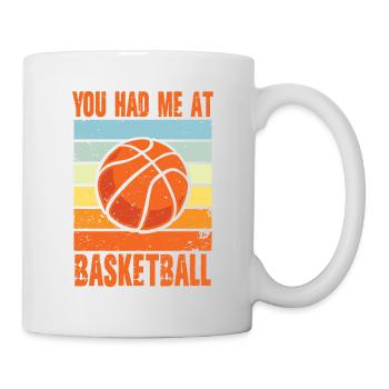 Tu m'as eu au basket - Mug blanc - blanc - Droite