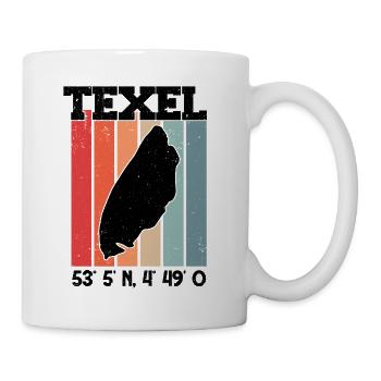 Texel Koordinaten Niederlande Urlaub - Tasse - Weiß - Rechts