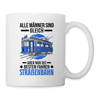 Straßenbahn Männer Straßenbahnfahrer Tram S-Bahn - Tasse - Weiß - Rechts