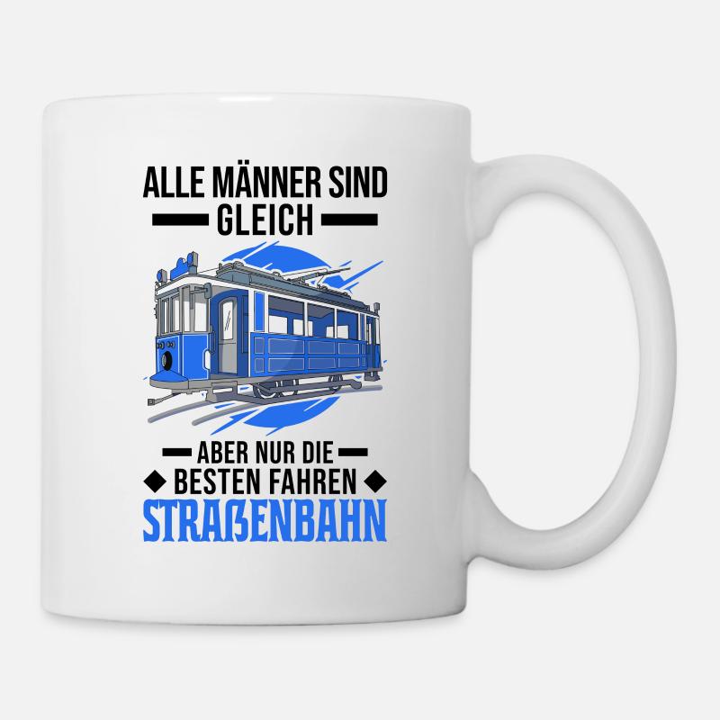 Straßenbahn Männer Straßenbahnfahrer Tram S-Bahn - Tasse - Weiß