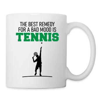 Tennis Tennisspieler Lustiger Spruch Geschenk - Tasse - Weiß - Rechts