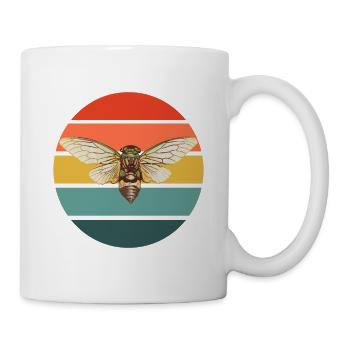 Zikade lustiger Insektenliebhaber - Tasse - Weiß - Rechts