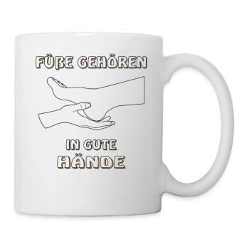 FÜßE GEHÖREN IN GUTE HÄNDE - Tasse - Weiß - Rechts