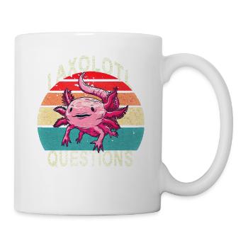 Axolotl. J’ai des questions. Drôle d’axolotl - Mug blanc - blanc - Droite