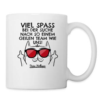 Jobwechsel Neuer Job Kollege Abschiedsgeschenk - Tasse - Weiß - Rechts