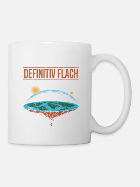 Flat Earth - Tasse - Weiß