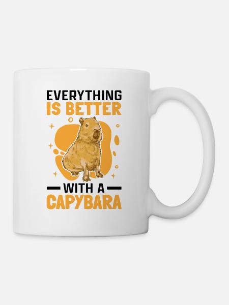 Alles ist besser mit Capybara Wasserschwein - Tasse - Weiß