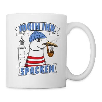 MÖWE MOIN IHR SPACKEN - Tasse - Weiß - Rechts