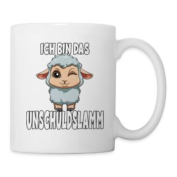 Ich bin das Unschuldslamm für die liebe Tochter - Tasse - Weiß - Rechts