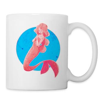 Douce sirène Fille - Mug blanc - blanc - Droite