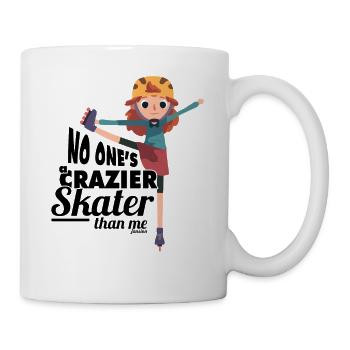Skater Girl Rides Inliner Skates - Mug blanc - blanc - Droite