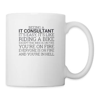 "IT-Consultant Bike | IT-Consultant" - Tasse - Weiß - Rechts