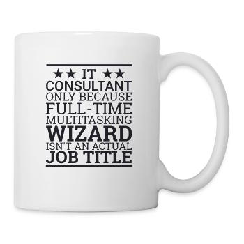"IT-Consultant Wizard | IT-Consultant" - Tasse - Weiß - Rechts