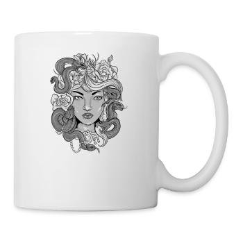 Medusa Griechische Mythologie Gott Göttin Grieche - Tasse - Weiß - Rechts