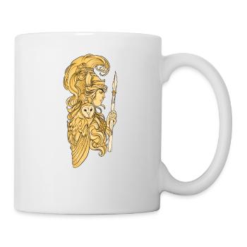 Athena Athene Athen Mythologie Gott Göttin Grieche - Tasse - Weiß - Rechts