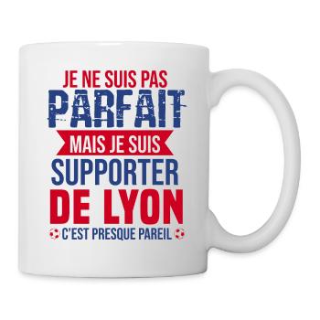 Cadeau Supporter Lyon Foot Lyonnais Humour - Mug blanc - blanc - Droite