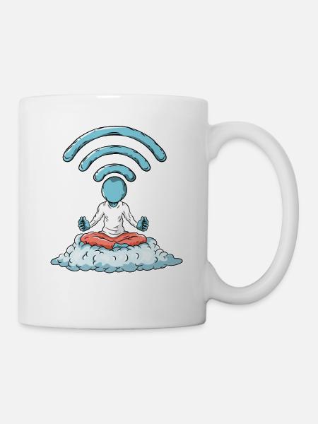 Nerd WiFi Computer - Tasse - Weiß