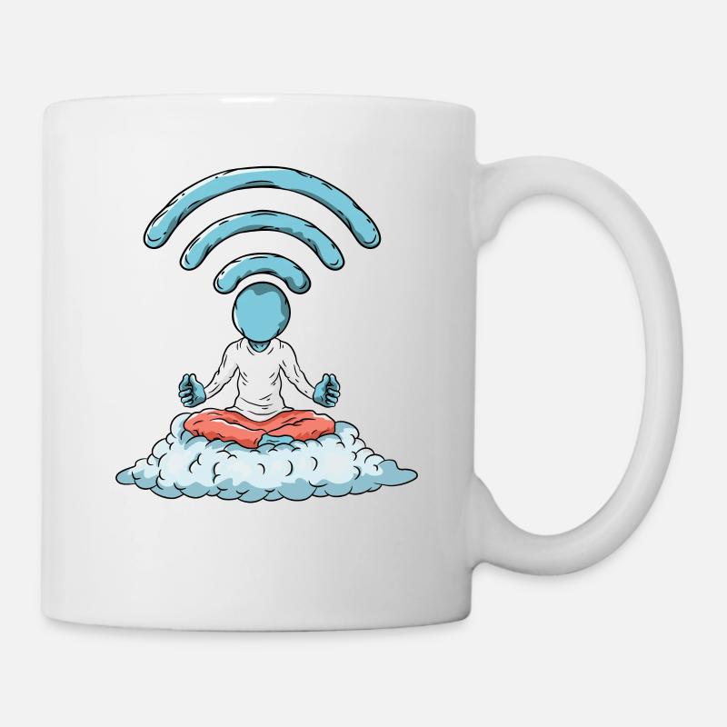 Nerd WiFi Computer - Tasse - Weiß