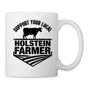 Soutenez votre agriculteur Holstein local - Mug blanc - blanc - Droite