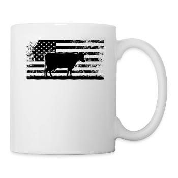 American Flag Holstein Rancher Cow - Mug - white - Right